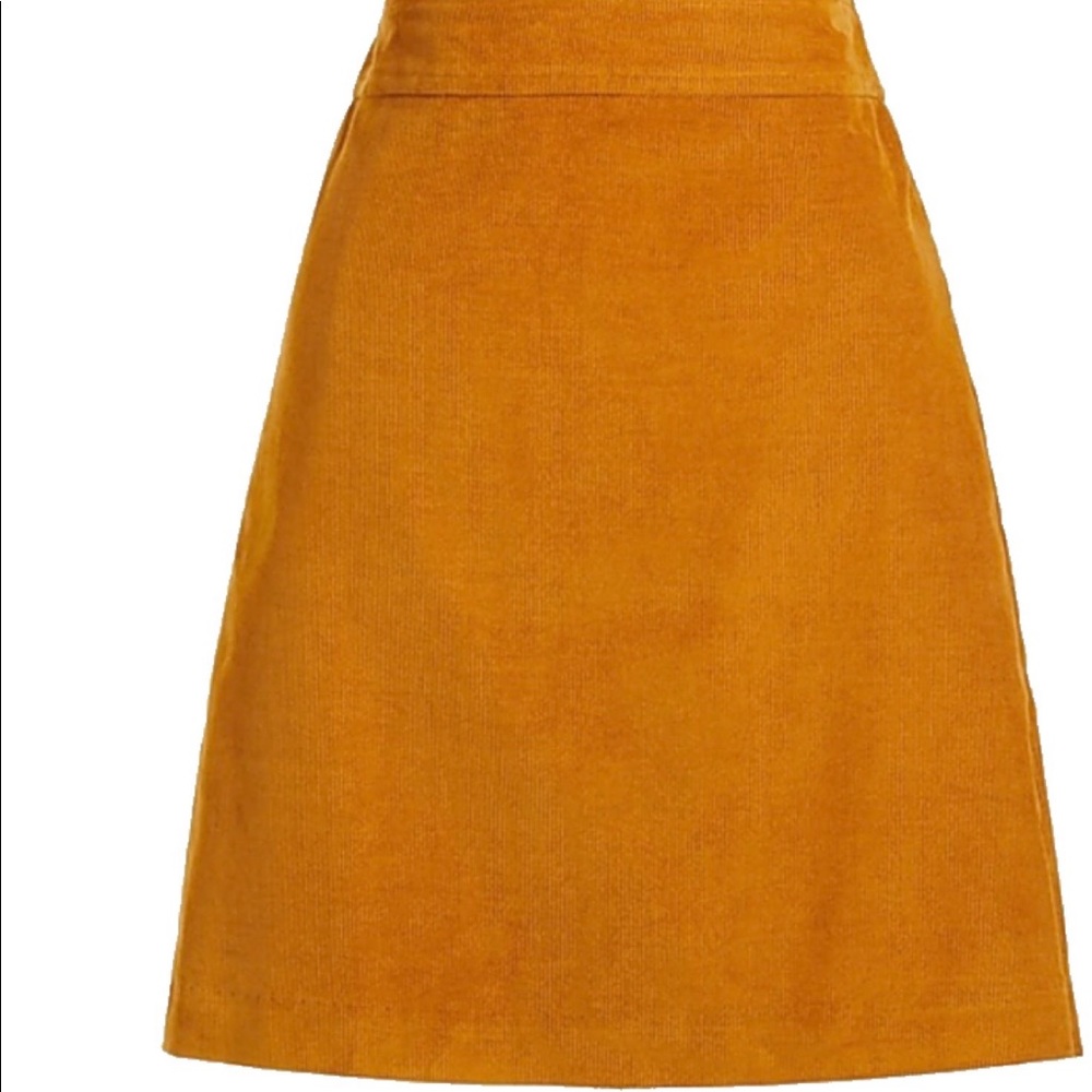 J Crew mustard corduroy skirt. EUC